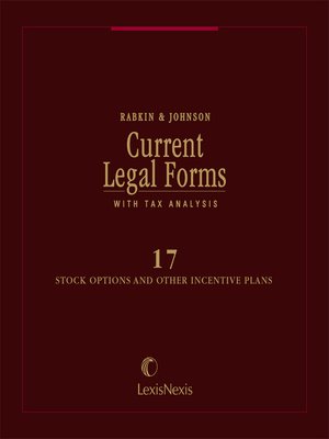 cover image of Current Legal Forms with Tax Analysis